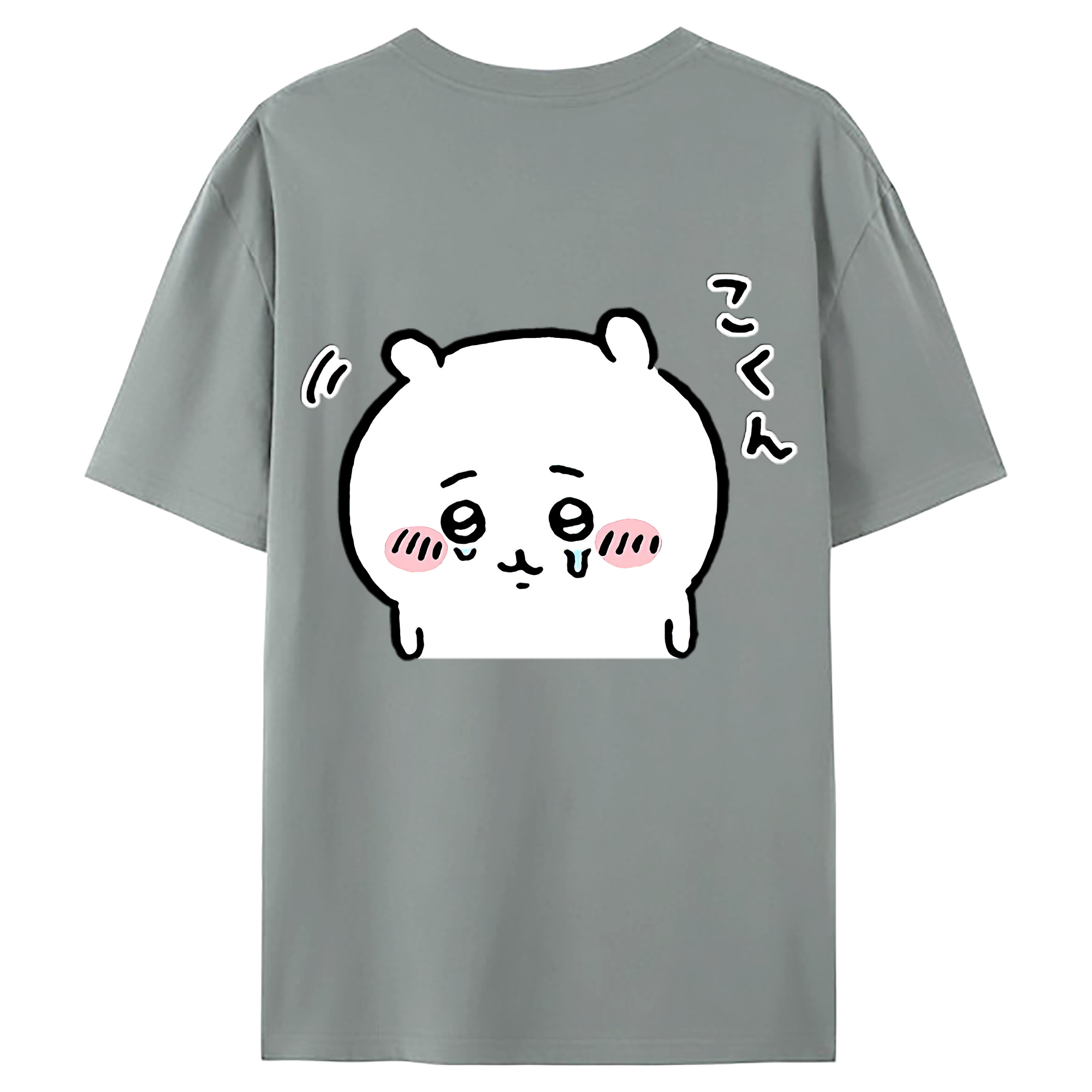 （画像用） ちいかわ ちいかわ Chii-kawa chiikawa 綿100％ メンズ半袖Tシャツ（バックプリント） 通気性